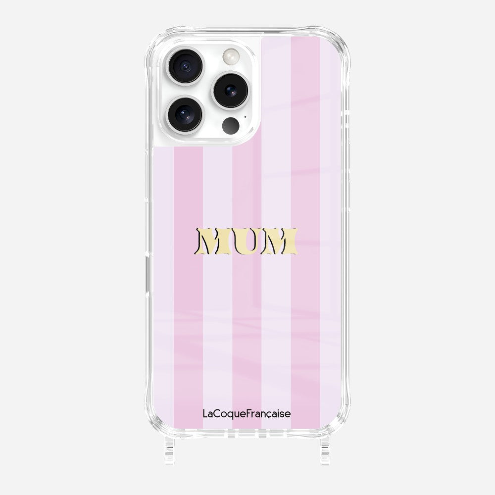 Coque Anneaux Imprimee Mum - Rose Et Parme - 25