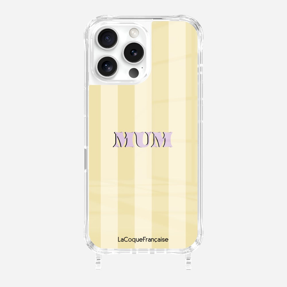 Coque Anneaux Imprimee Mum - Jaune Et Beige - 25