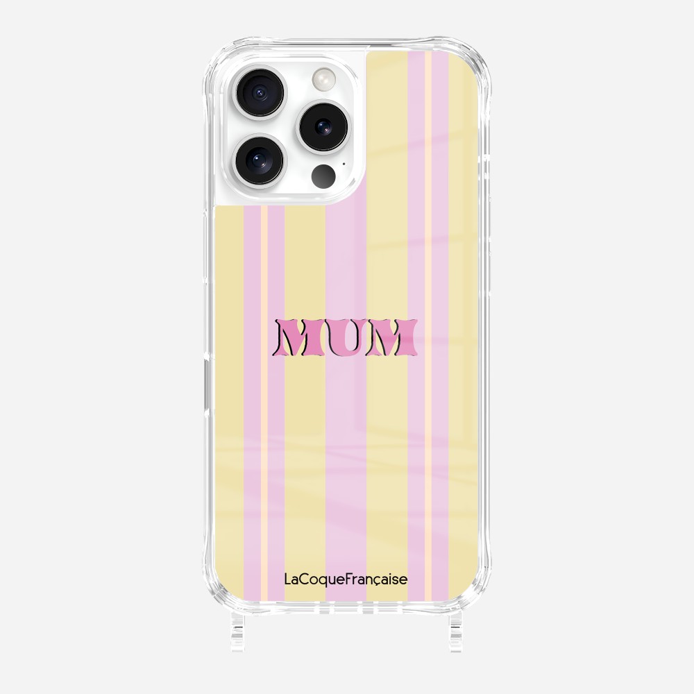 Coque Anneaux Imprimee Mum - Rose Et Jaune - 25