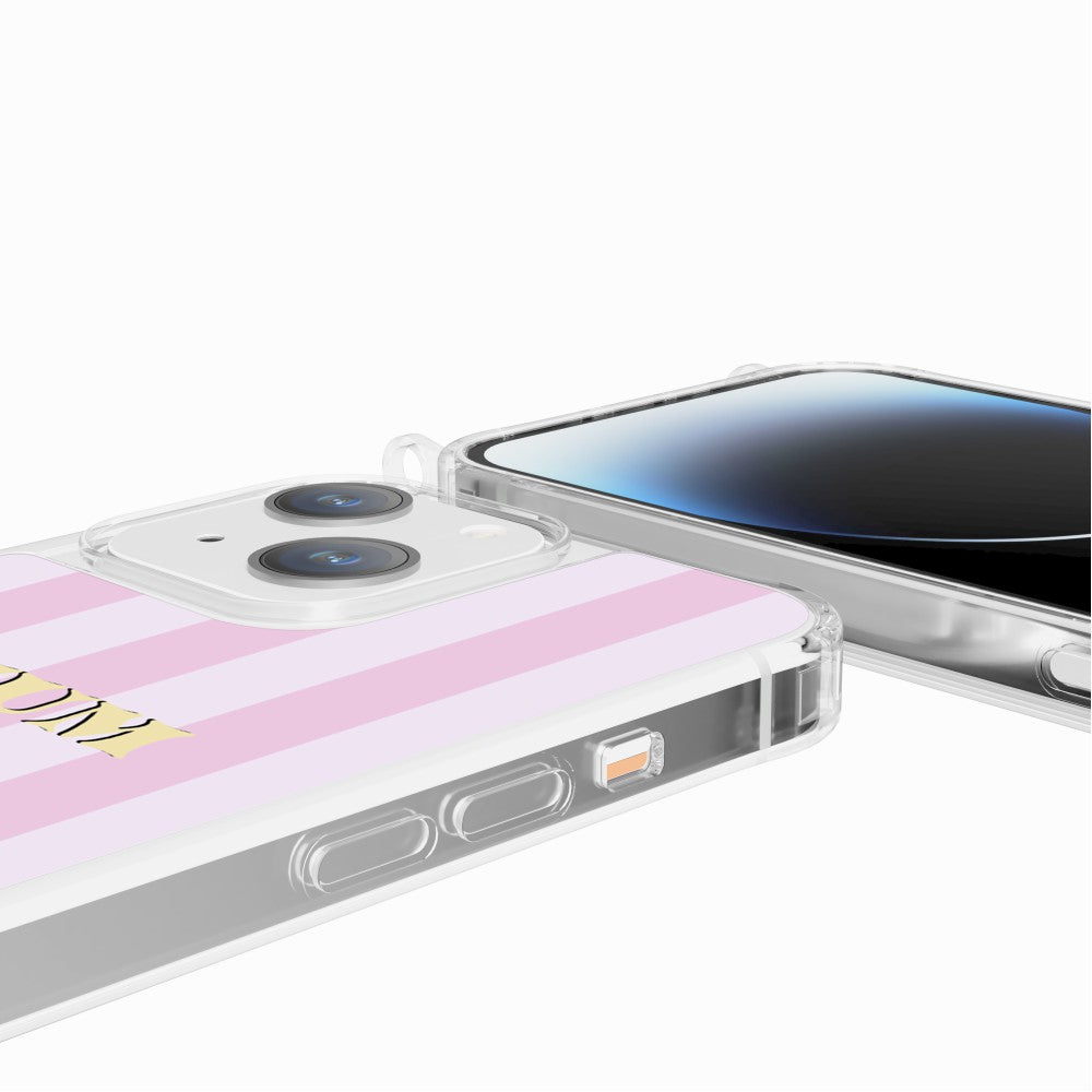 Coque Anneaux Imprimee Mum - Rose Et Parme - 59