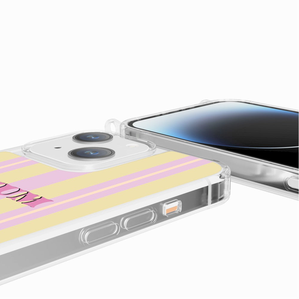 Coque Anneaux Imprimee Mum - Rose Et Jaune - 59