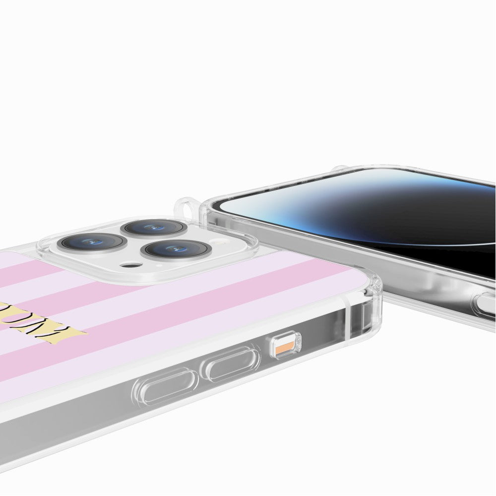 Coque Anneaux Imprimee Mum - Rose Et Parme - 53