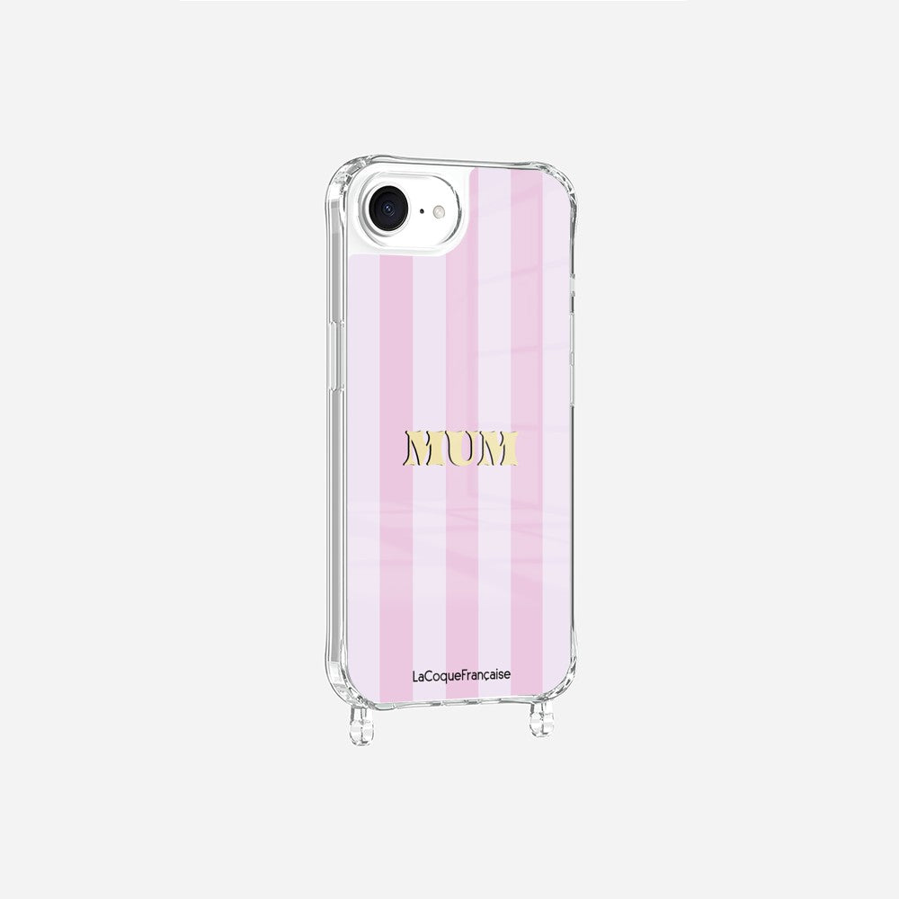Coque Anneaux Imprimee Mum - Rose Et Parme
