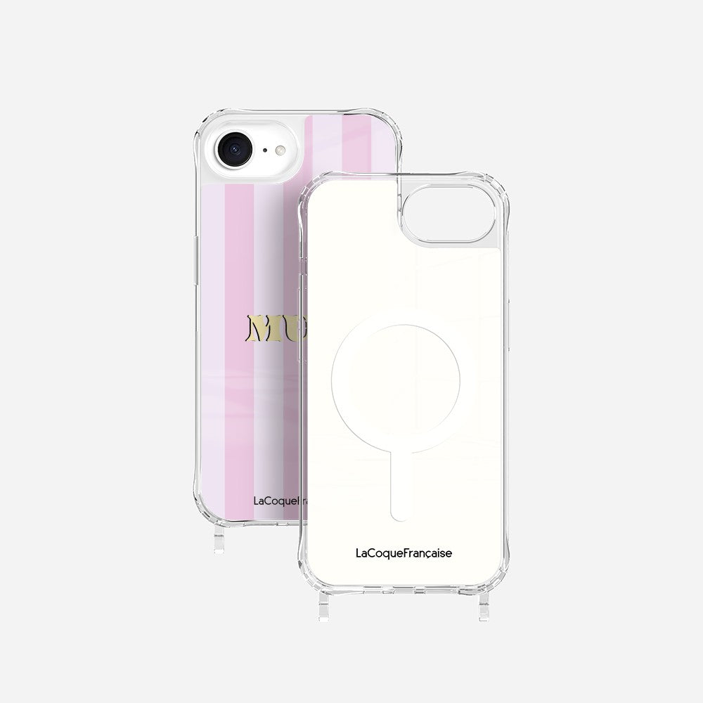 Coque Anneaux Imprimee Mum - Rose Et Parme