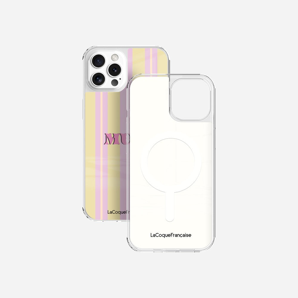 Coque Sans Anneaux Imprimee Mum - Rose Et Jaune
