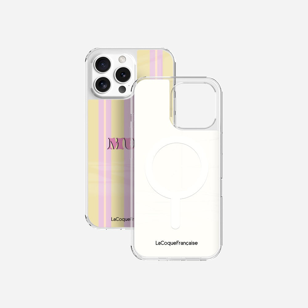 Coque Sans Anneaux Imprimee Mum - Rose Et Jaune