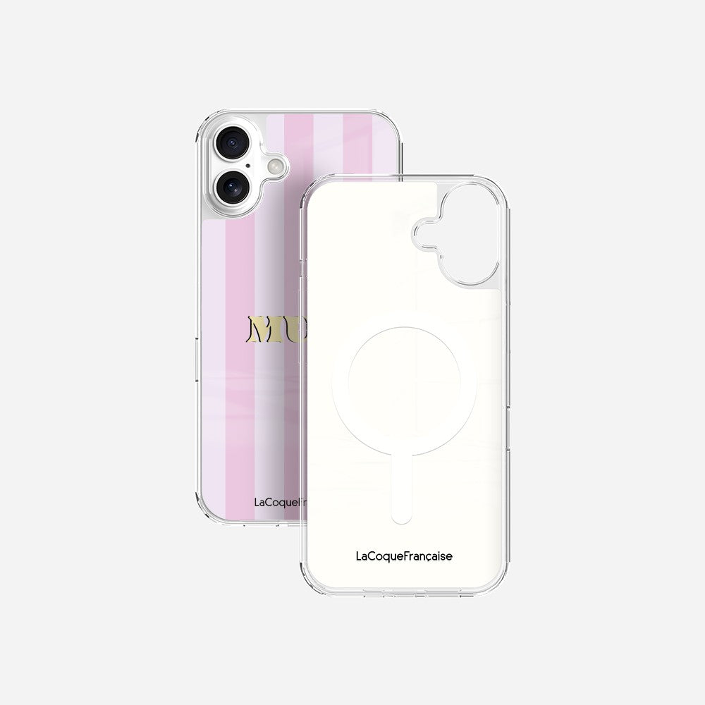 Coque Sans Anneaux Imprimee Mum - Rose Et Parme
