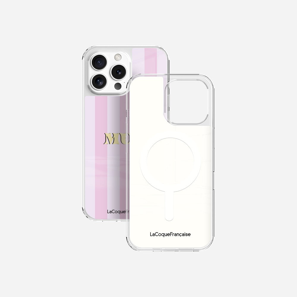 Coque Sans Anneaux Imprimee Mum - Rose Et Parme