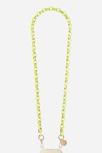 Cassy Green and Gold Long Chain 120 cm