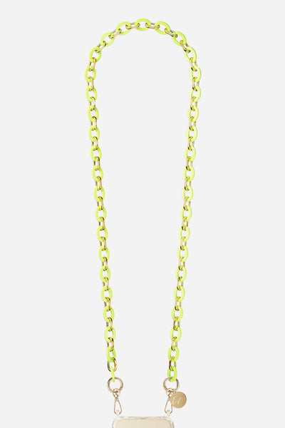 Cassy Green and Gold Long Chain 120 cm