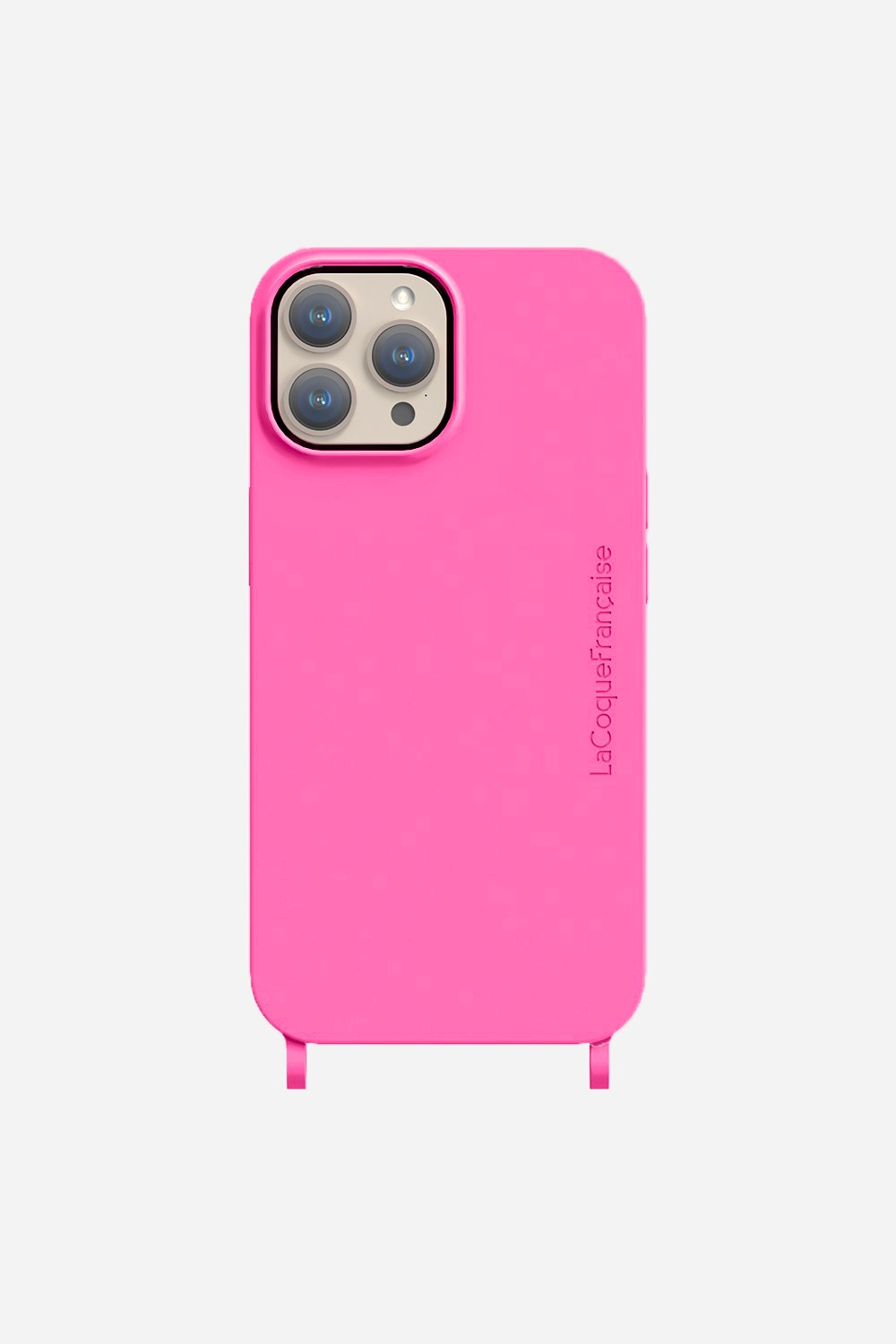 Coque Anneaux Soft Touch Rose