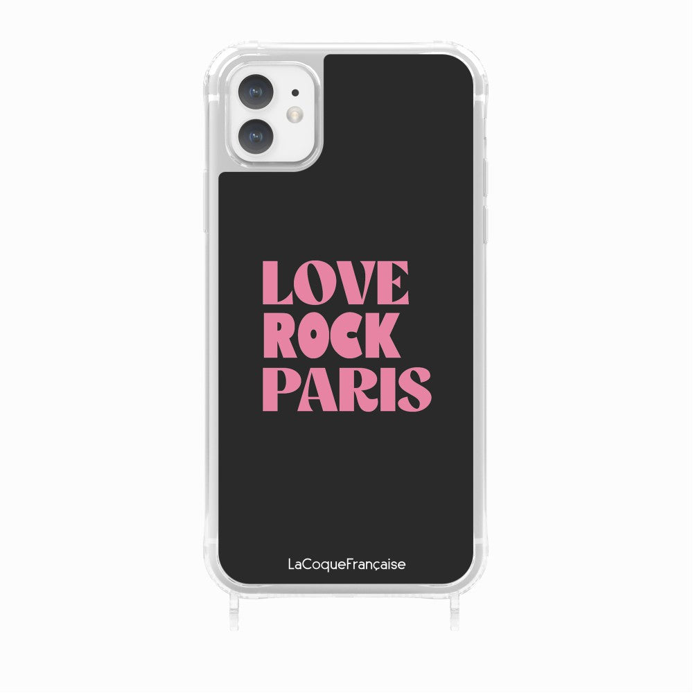Coque Anneaux Imprimee Love Paris Rock Rose