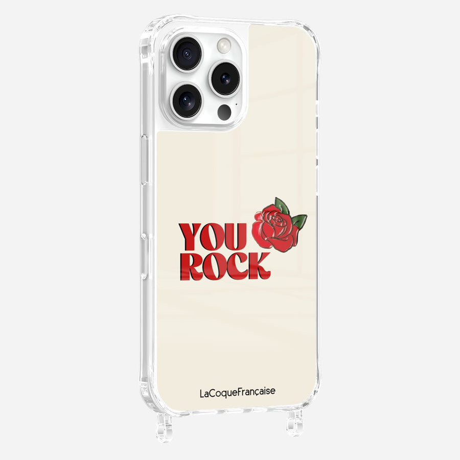 Coque Anneaux Imprimee You Rock Beige - 4