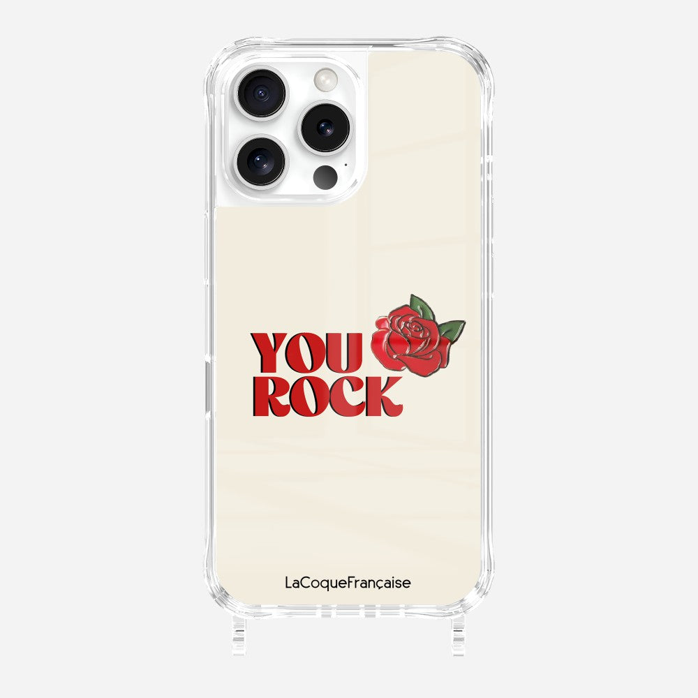 Coque Anneaux Imprimee You Rock Beige - 19