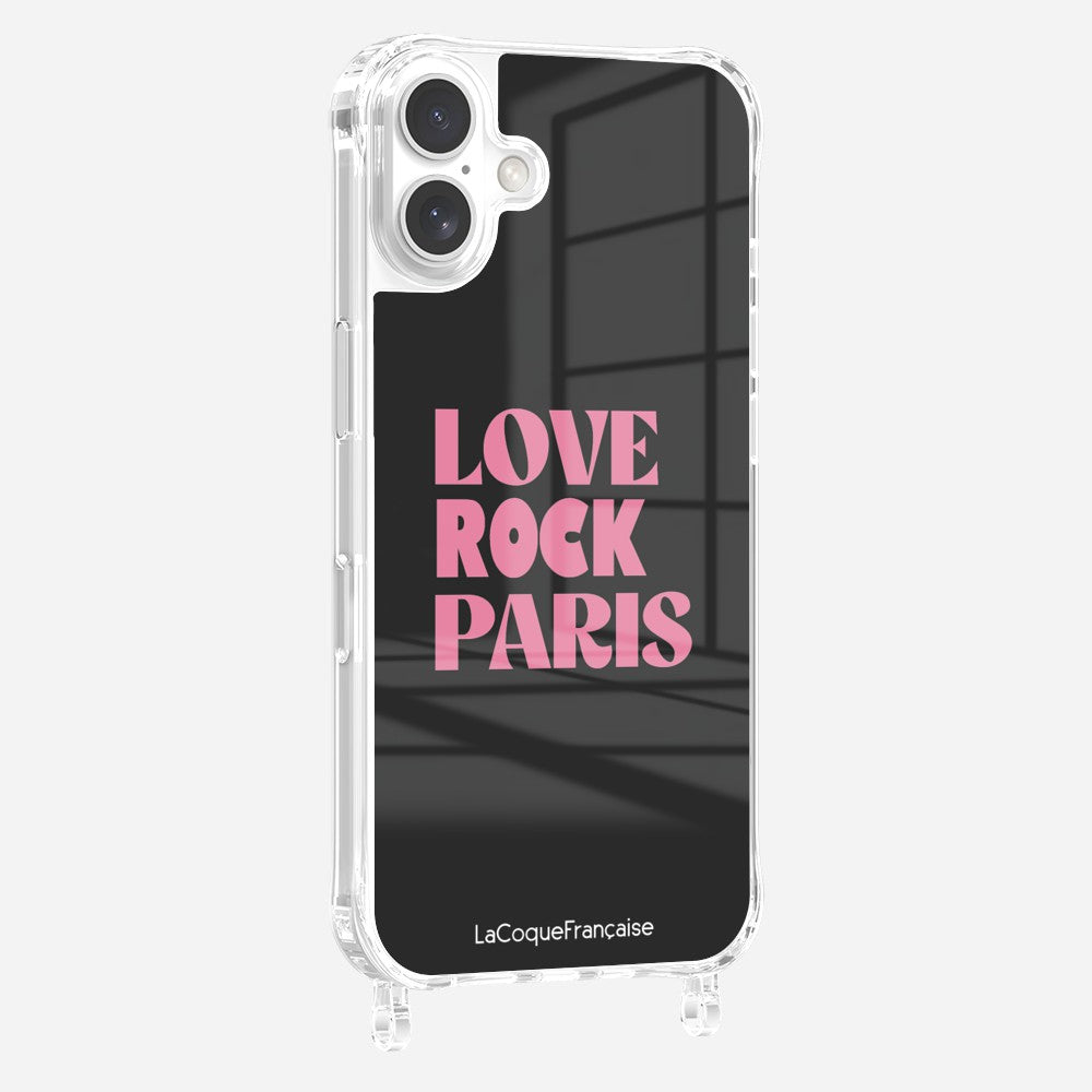 Coque Anneaux Imprimee Love Paris Rock Rose