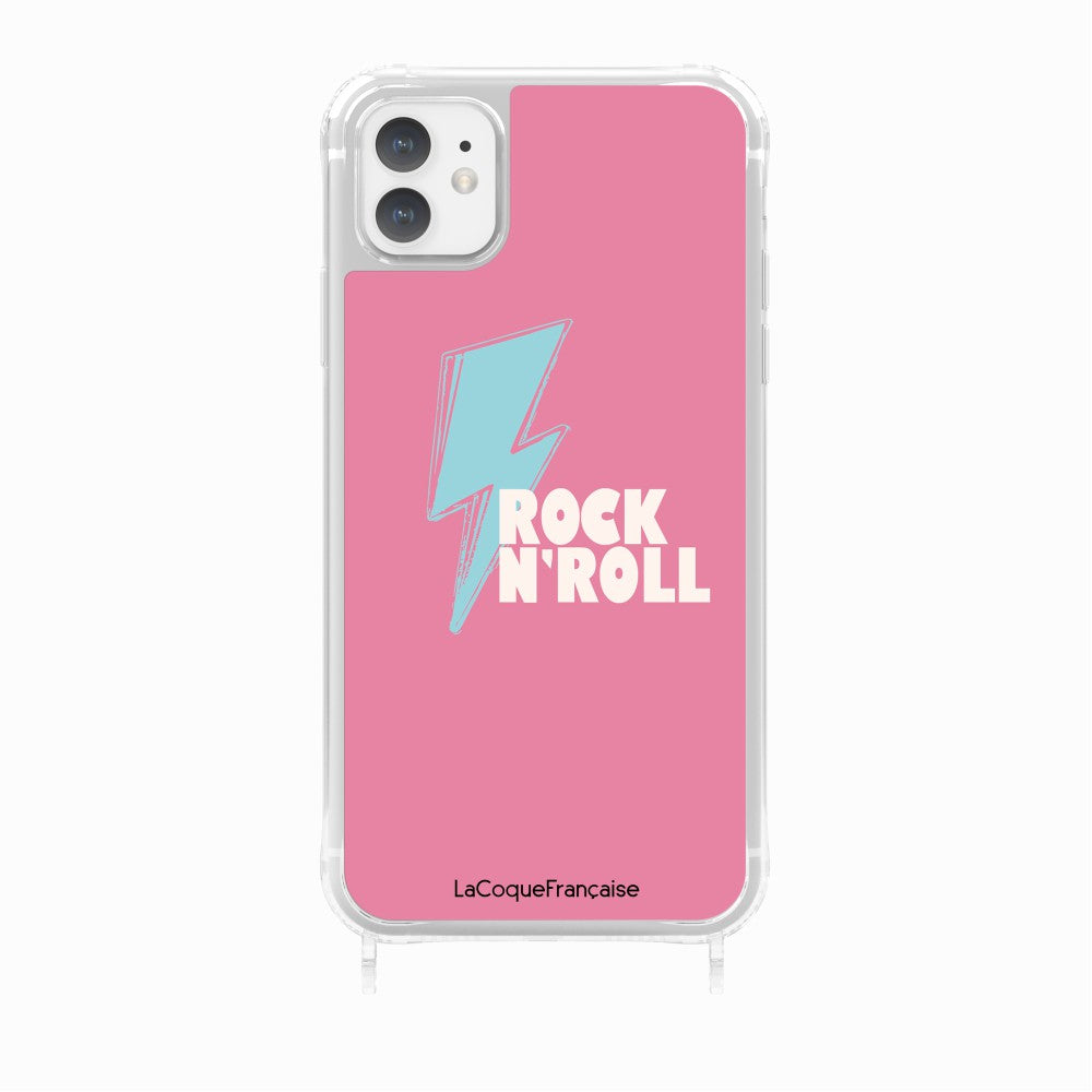 Coque Anneaux Imprimee Rock Eclair Bleu