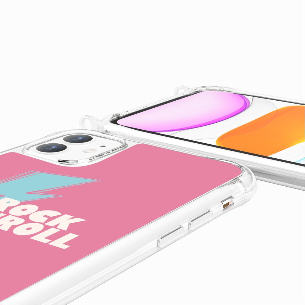 Coque Anneaux Imprimee Rock Eclair Bleu - 65