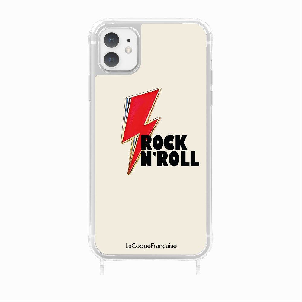 Coque Anneaux Imprimee Rock Eclair Rouge