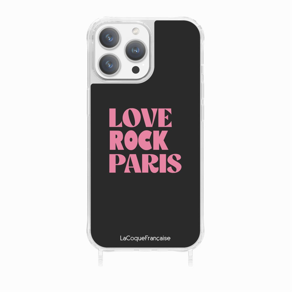 Coque Anneaux Imprimee Love Paris Rock Rose