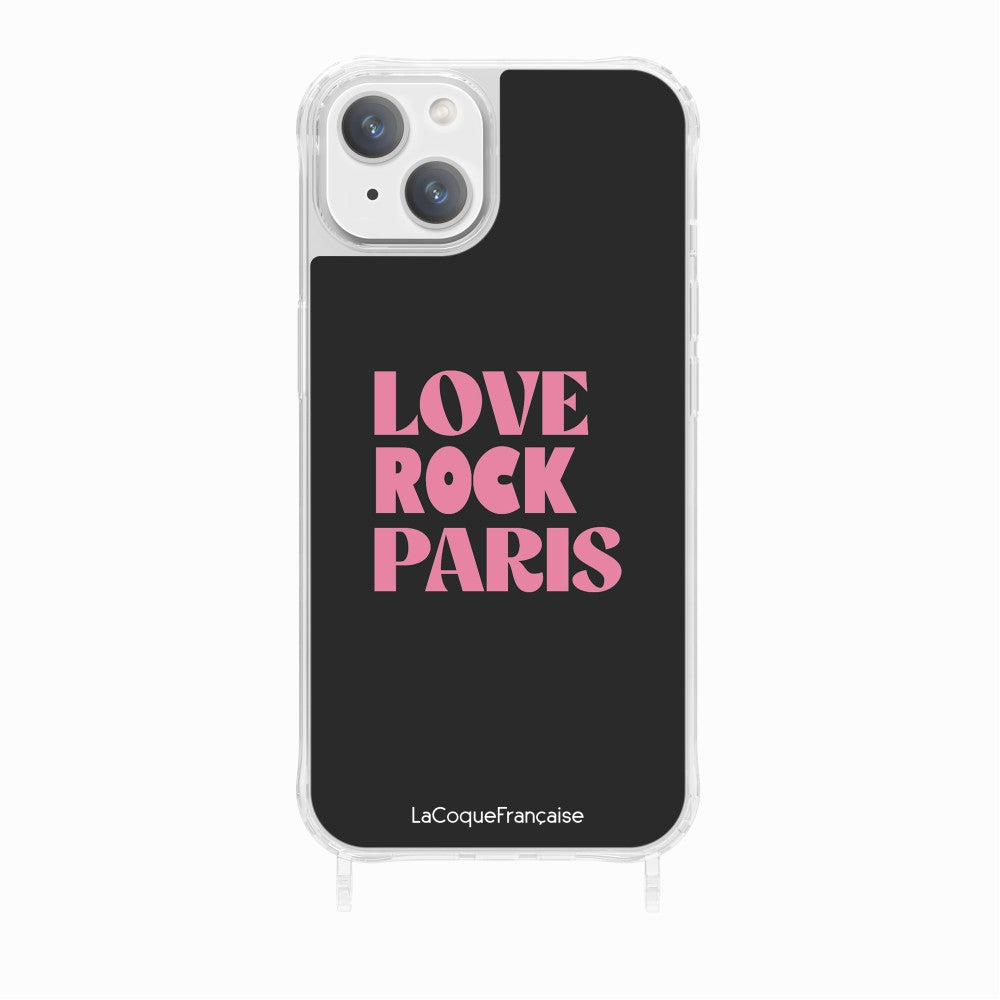 Coque Anneaux Imprimee Love Paris Rock Rose