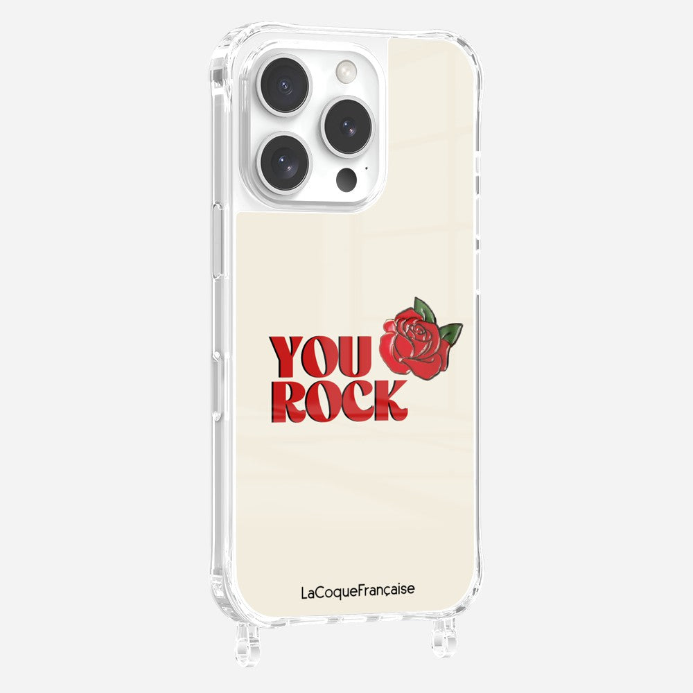 Coque Anneaux Imprimee You Rock Beige - 3