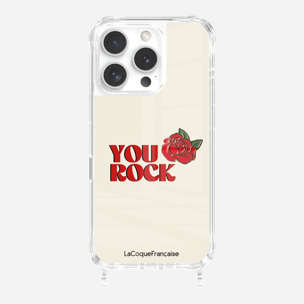 Coque Anneaux Imprimee You Rock Beige - 18