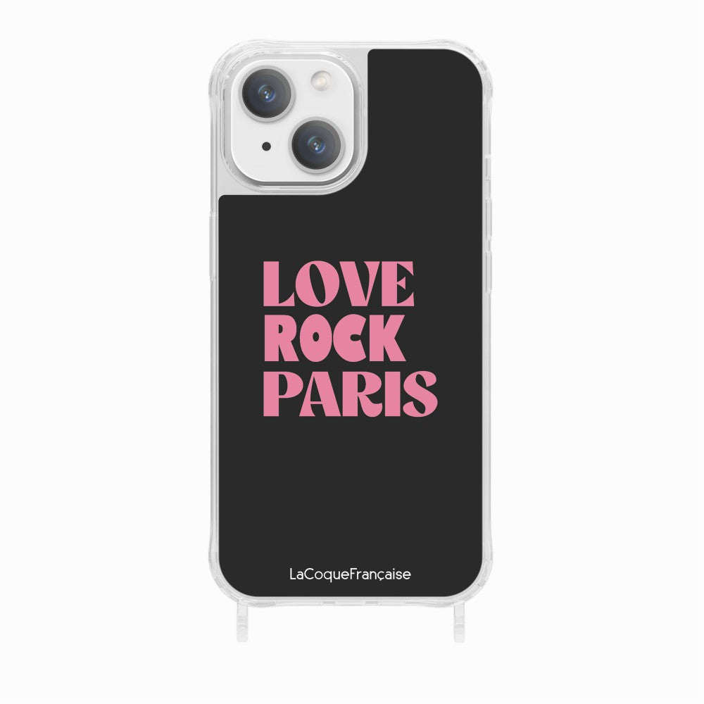 Coque Anneaux Imprimee Love Paris Rock Rose