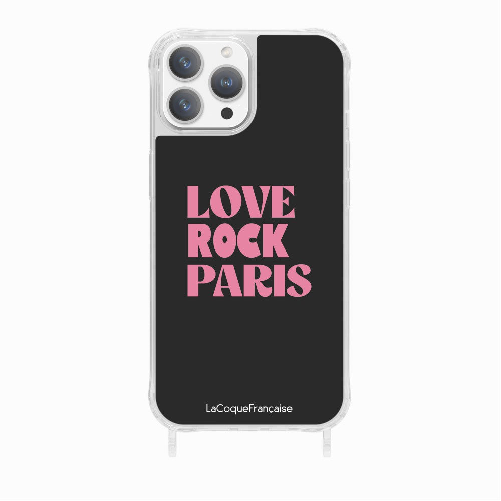 Coque Anneaux Imprimee Love Paris Rock Rose