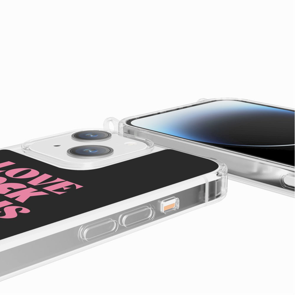 Coque Anneaux Imprimee Love Paris Rock Rose - 44