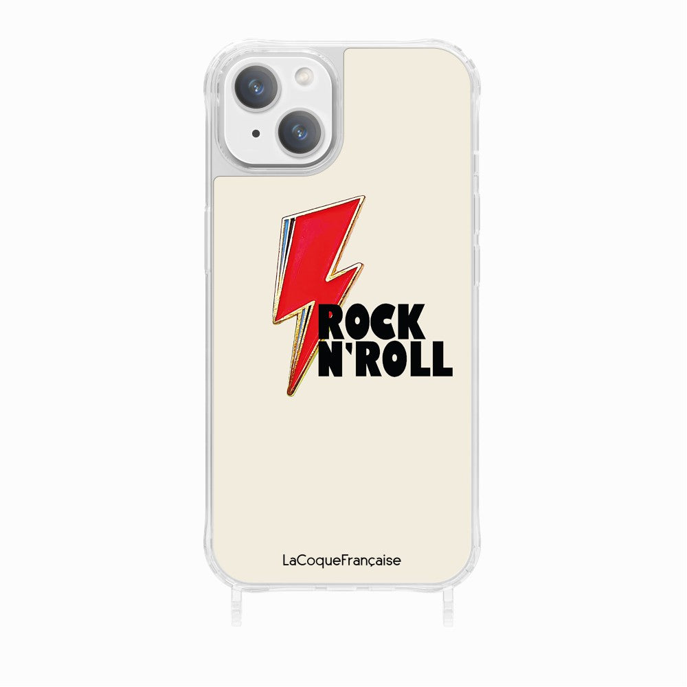 Coque Anneaux Imprimee Rock Eclair Rouge