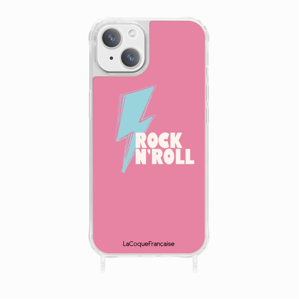 Coque Anneaux Imprimee Rock Eclair Bleu