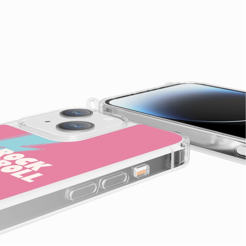 Coque Anneaux Imprimee Rock Eclair Bleu - 47