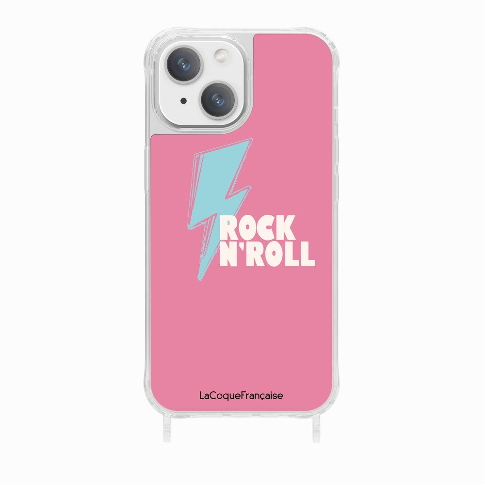 Coque Anneaux Imprimee Rock Eclair Bleu