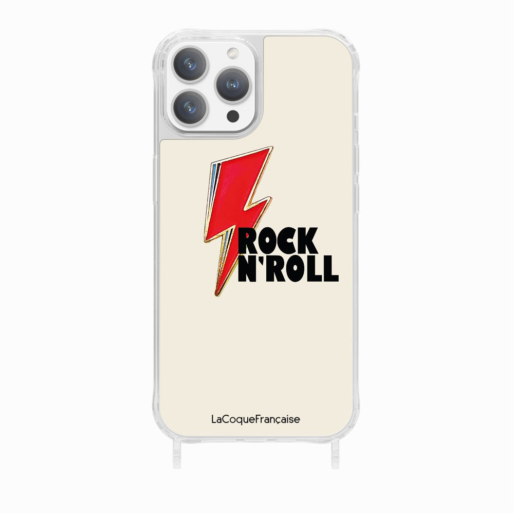 Rock Lightning Bolt Print Ring Case Red