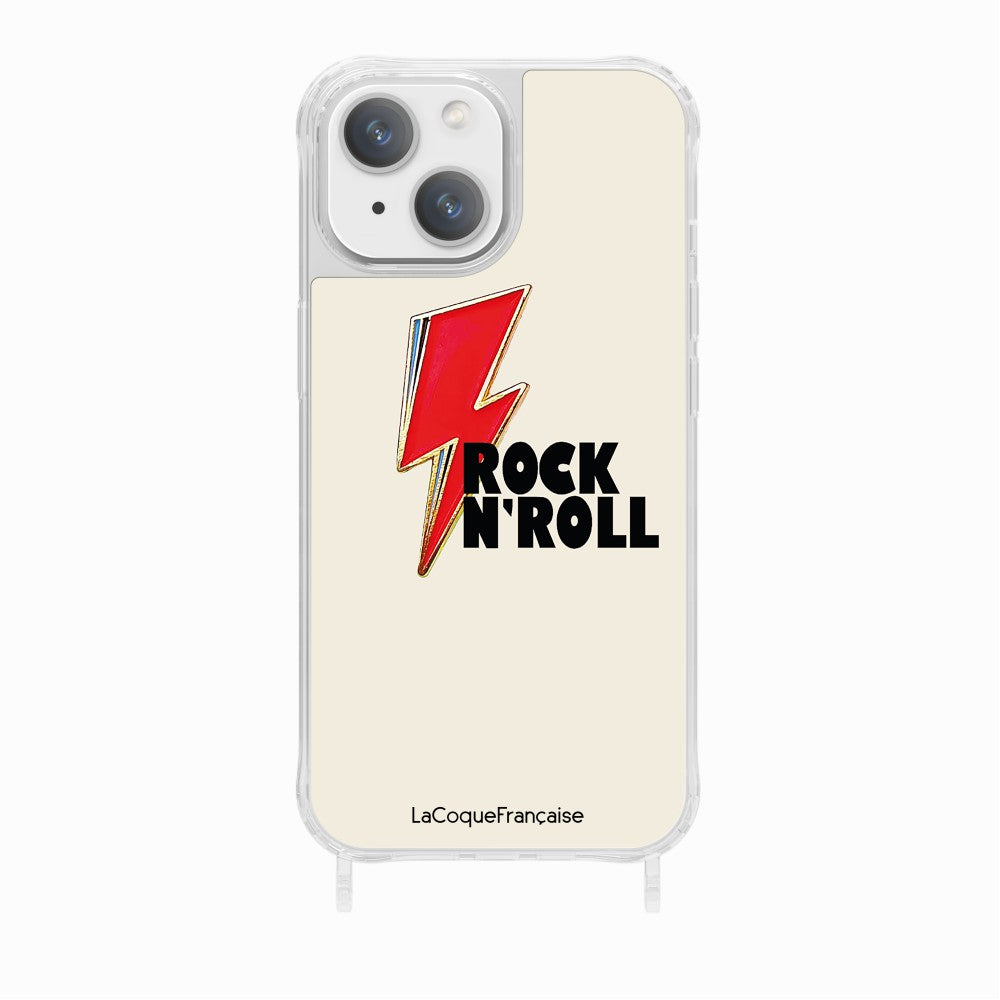 Coque Anneaux Imprimee Rock Eclair Rouge