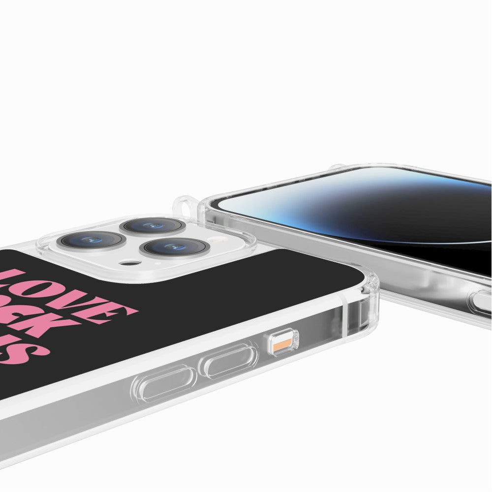 Coque Anneaux Imprimee Love Paris Rock Rose - 47