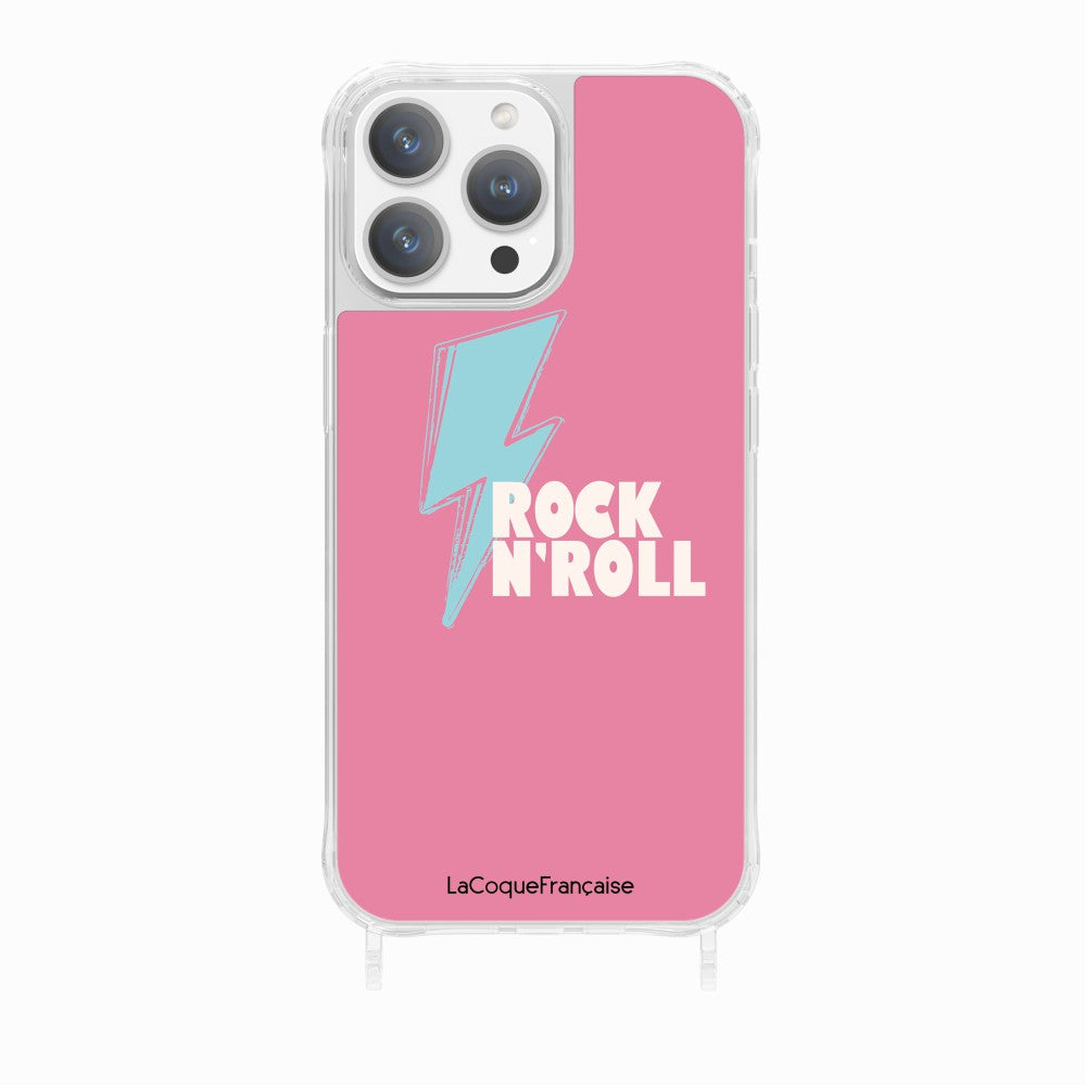 Coque Anneaux Imprimee Rock Eclair Bleu