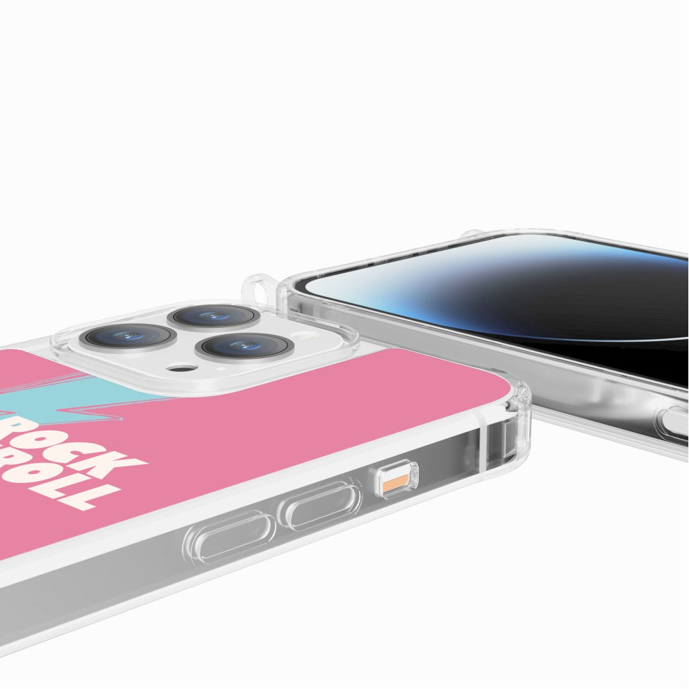 Coque Anneaux Imprimee Rock Eclair Bleu - 50
