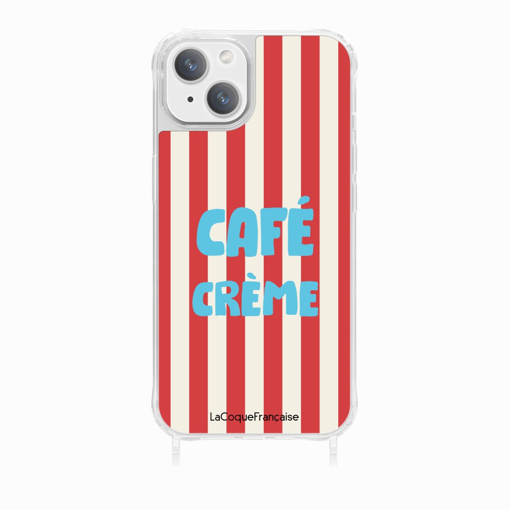 Coque Anneaux Imprimee Cafe Creme