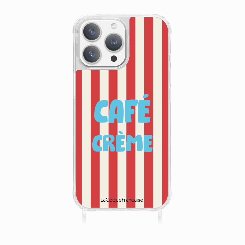 Coque Anneaux Imprimee Cafe Creme