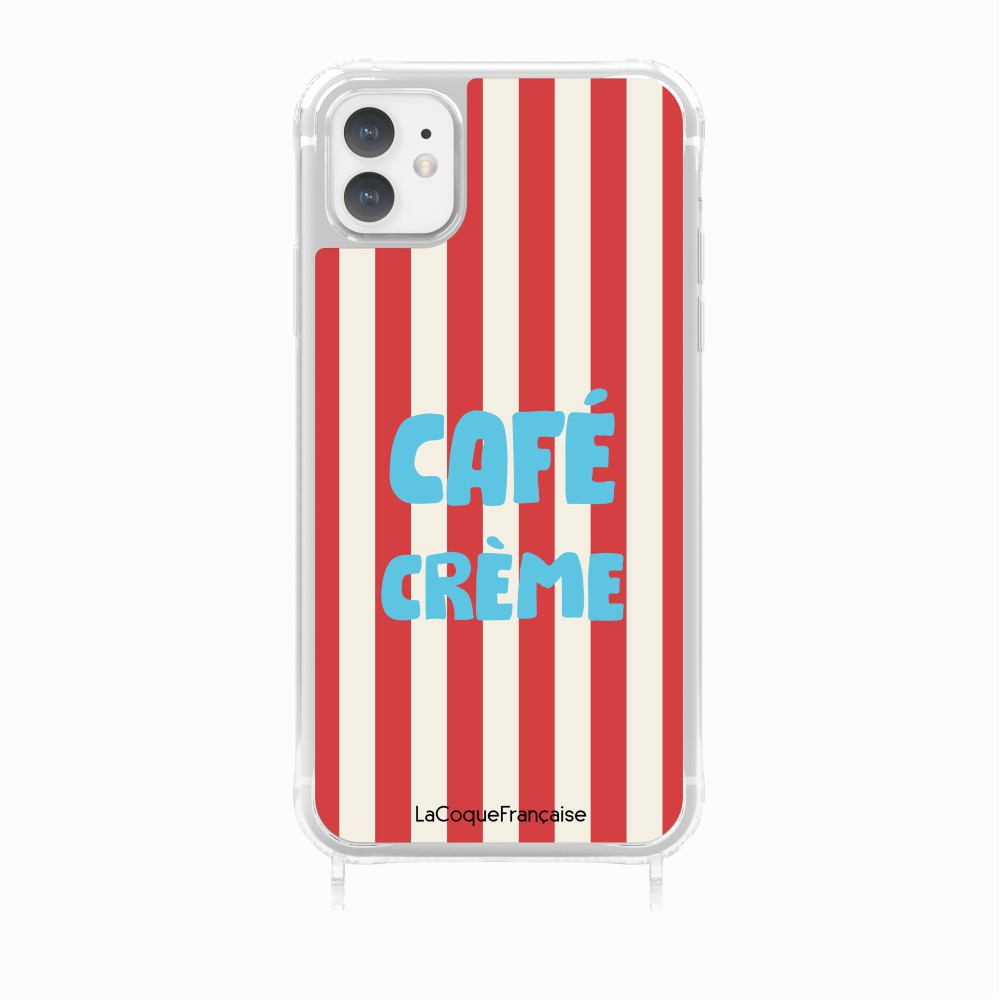 Coque Anneaux Imprimee Cafe Creme