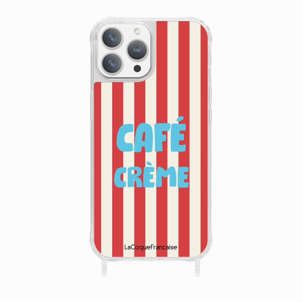 Coque Anneaux Imprimee Cafe Creme