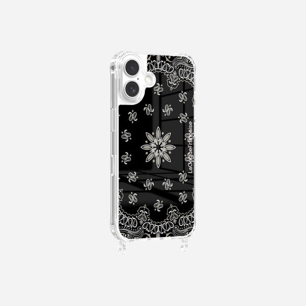 Coque Anneaux Imprimee Bandana Noir Noir