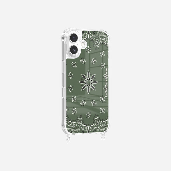 Coque Anneaux Imprimee Bandana Kaki Kaki