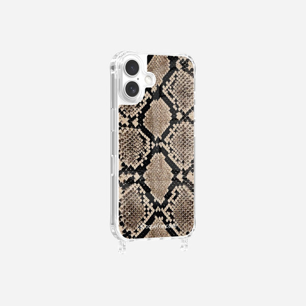 Coque Anneaux Imprimee Python Beige Beige