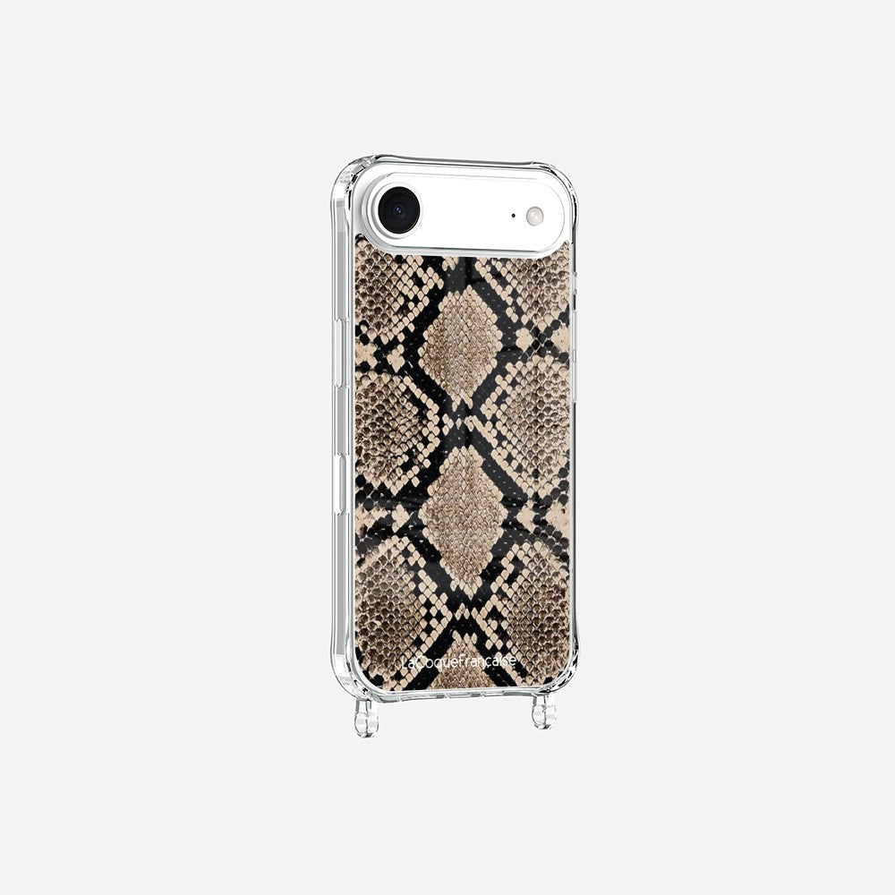 Coque Anneaux Imprimee Python Beige