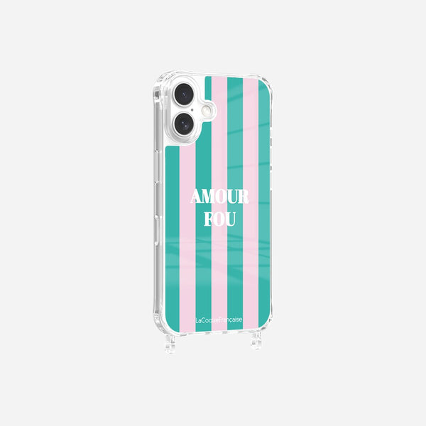 Coque Anneaux Imprimee Amour Fou Rose - 5