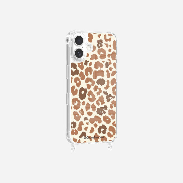 Coque Anneaux Imprimee Leopard Marron Marron