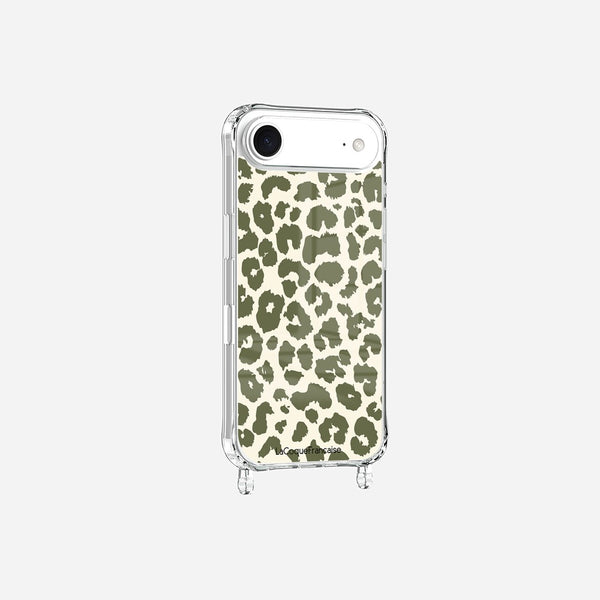 Coque Anneaux Imprimee Leopard Kaki