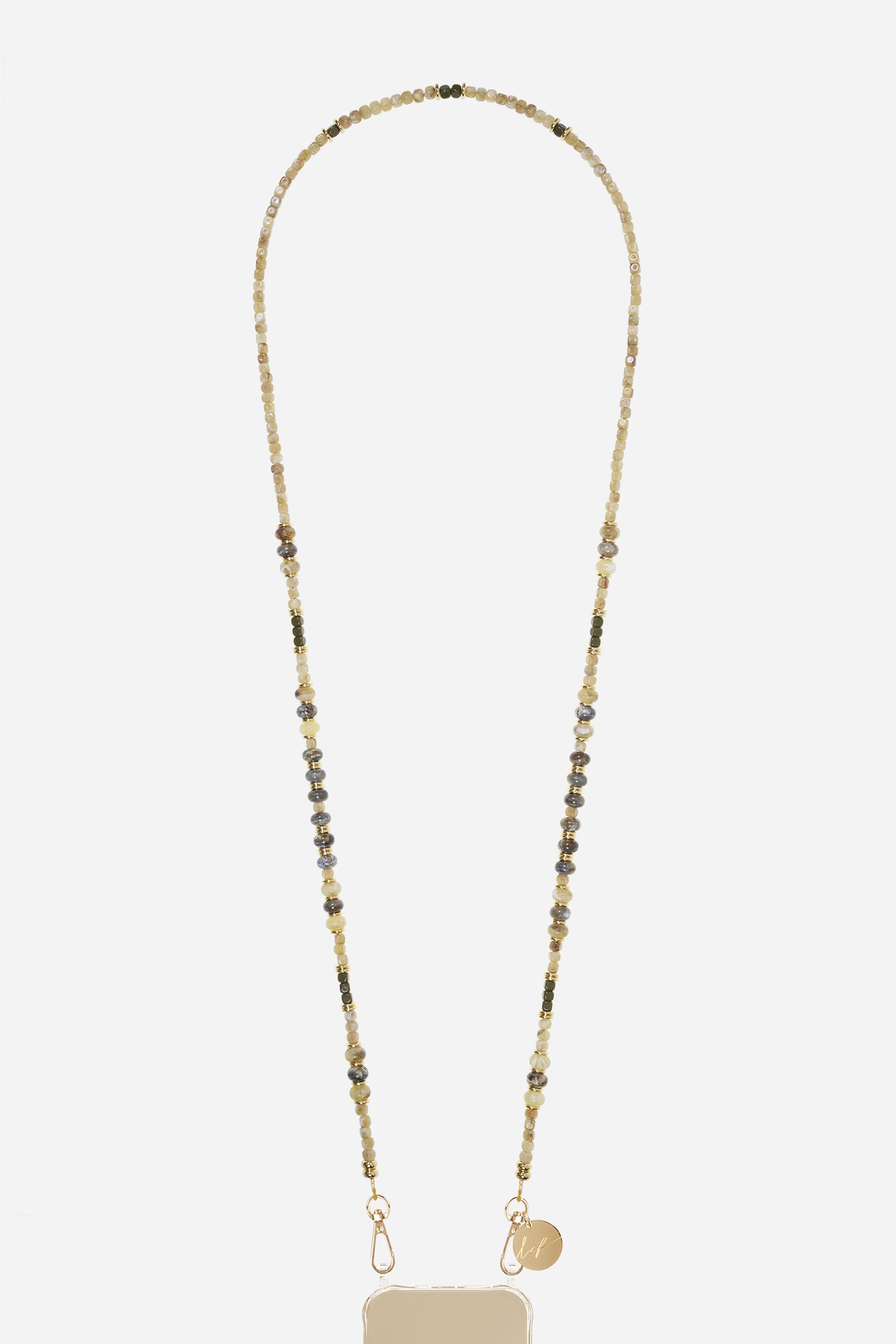 Chaine Longue Rosaria Kaki 120 cm
